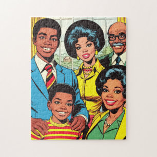 Quebra-cabeça Vintage Family História em quadrinhos Art