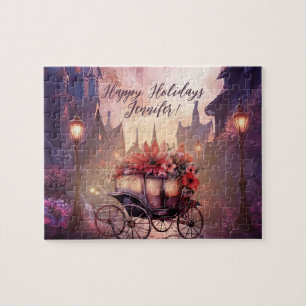 Quebra-cabeça Vintage Fantasy Gothic Fairy e Paisagem Medieval