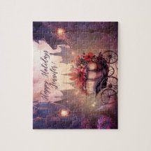 Vintage Fantasy Gothic Fairy e Paisagem Medieval