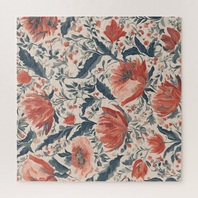 Quebra-cabeça Vintage Floral (Vertical)