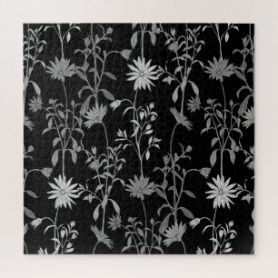 Quebra-cabeça Vintage floral: fundo de convite sem descontinuida