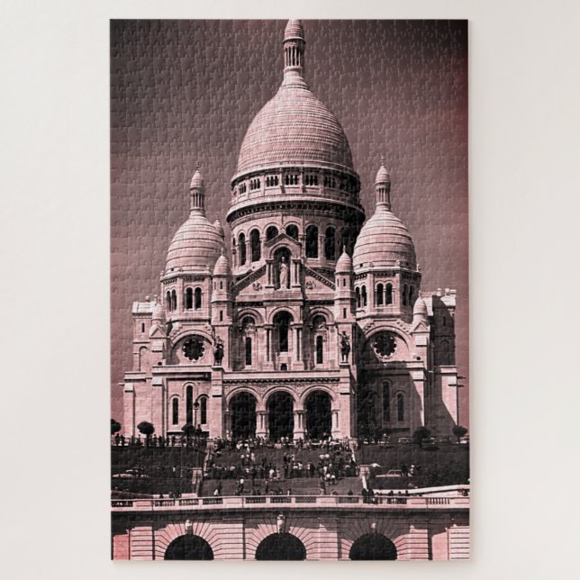Quebra-cabeça Vintage France Paris Sacre Coeur Basilica (Vertical)