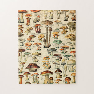 Quebra-cabeça Vintage Fungi Mushroom impressão