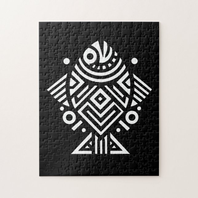 Quebra-cabeça Vintage Geométrico Arte Tribal (Vertical)