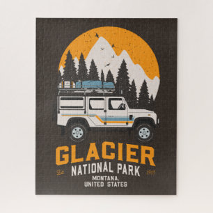 Quebra-cabeça Vintage Glacier National Park Road Trip Montana