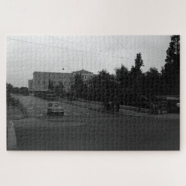 Quebra-cabeça Vintage Grécia Delphi Antigo Palácio Atenas (Horizontal)