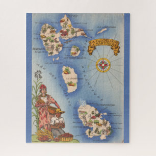 Quebra-cabeça Vintage Guadeloupe Martinique