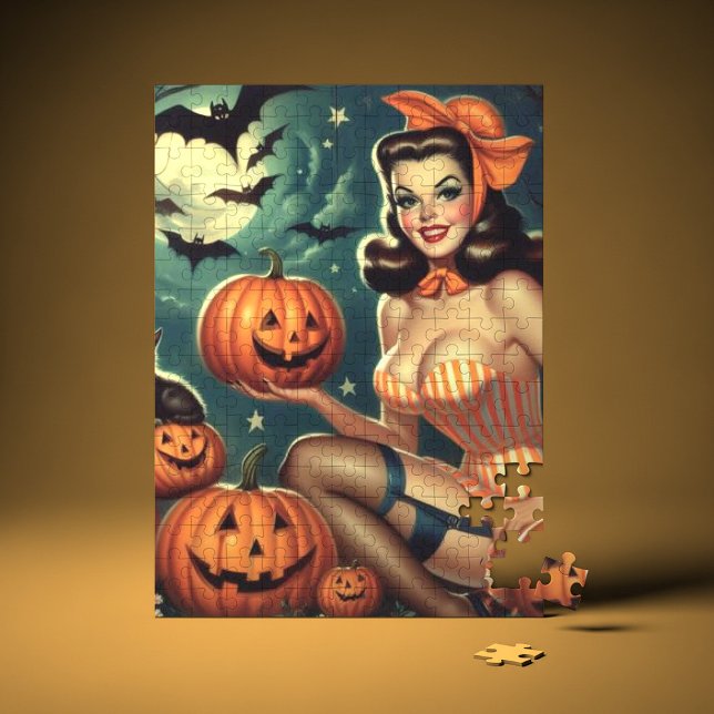 Quebra-cabeça Vintage Halloween Pin Up (Criador carregado)
