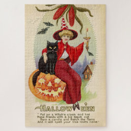 Quebra-cabeça Vintage Halloween Witness e Black Cat