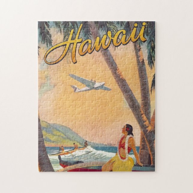 Quebra-cabeça Vintage Hawaii Viagem (Vertical)