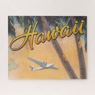 Quebra-cabeça Vintage Hawaii - Viagem Illustração Arte
