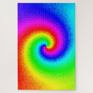 Quebra-cabeça Vintage Hippie Boho Tie Dye Psychedelic Twirl