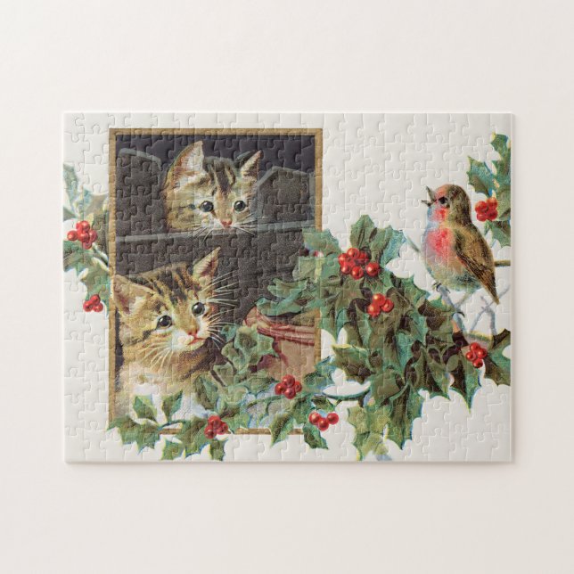 Quebra-cabeça Vintage Holly cats (Horizontal)