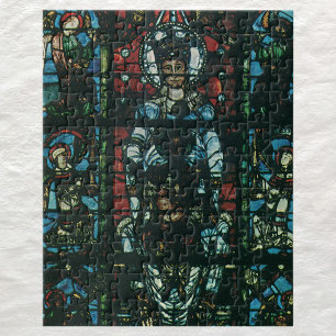 Quebra-cabeça Vintage Igreja Religiosa Janela de Vidro Obtida
