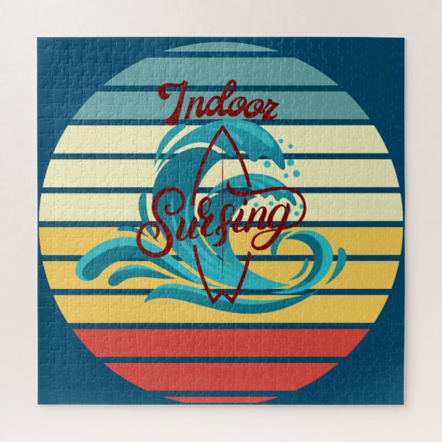 Quebra-cabeça Vintage Indoor Surfing (Vertical)