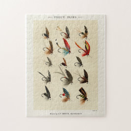 Quebra-cabeça Vintage Insect Trout Voa Asas