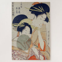 Quebra-cabeça Vintage Japonês de Belas Geishas