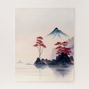 Quebra-cabeça Vintage Japonês Landscape Art