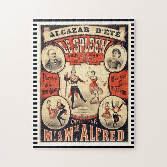Quebra-cabeça Vintage "Le Spleen" Poster francês Jigsee Quebra-c (Vertical)