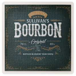 Quebra-cabeça Vintage Look ADD NAME American Bourbon Whiskey Bar