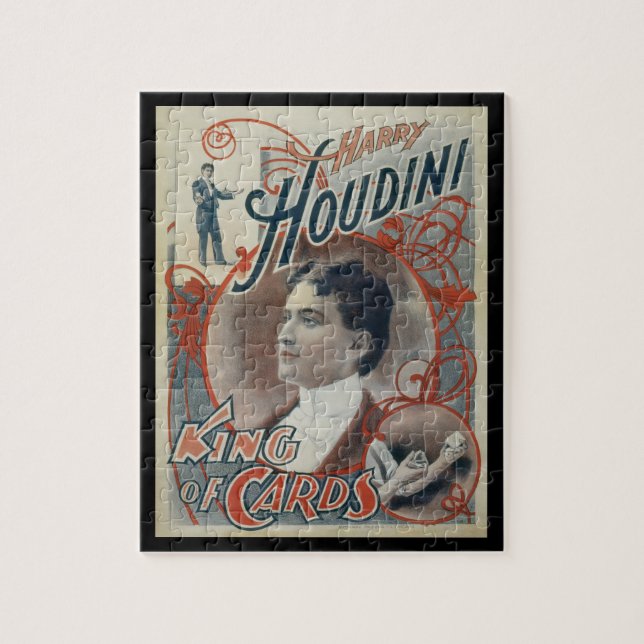 Quebra-cabeça Vintage Magic Poster, mágico Harry Houdini (Vertical)