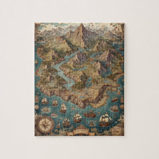 Quebra-cabeça Vintage Map Adventure