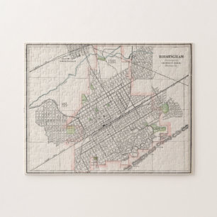 Quebra-cabeça Vintage Map of Birmingham Alabama (1901)