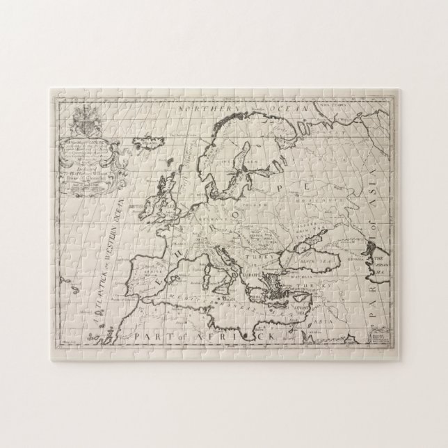 Quebra-cabeça Vintage Map of Europe (1700) (Horizontal)