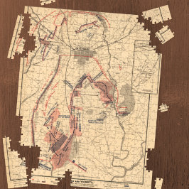 Quebra-cabeça Vintage Map of Gettysburg and Vichood, julho de 18