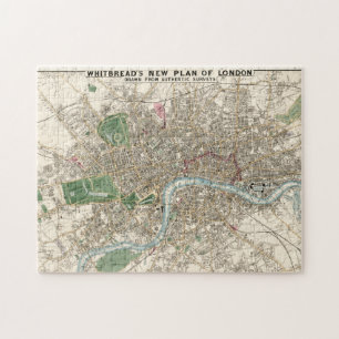 Quebra-cabeça Vintage Map of London England (1853)