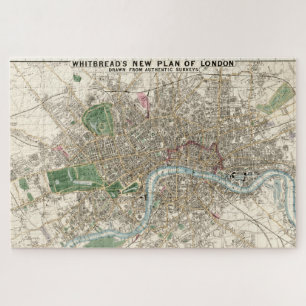 Quebra-cabeça Vintage Map of London England (1853)