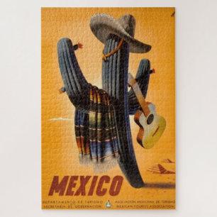 Quebra-cabeça Vintage México - Anúncio mexicano de Viagem turíst
