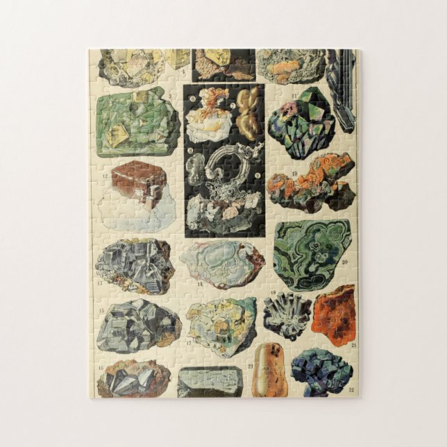 Quebra-cabeça Vintage Minerals Rocks Geology (Vertical)