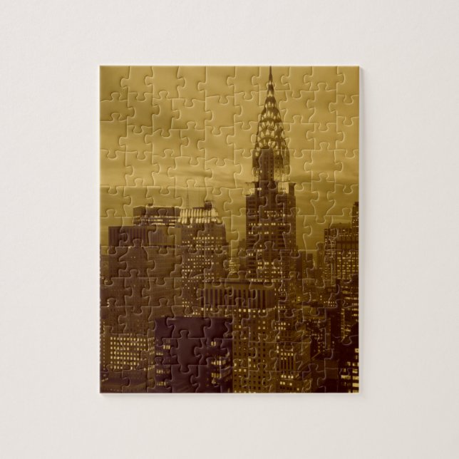 Quebra-cabeça Vintage New York Manhattan (Vertical)