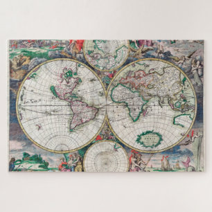 Quebra-cabeça Vintage Old World Map 1000 peças