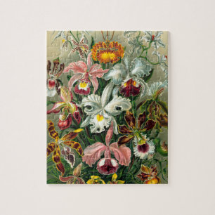 Quebra-cabeça Vintage Orchid Floral Painting Illustration