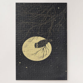 Quebra-cabeça Vintage Owl Art Sob Um Céu Ligado