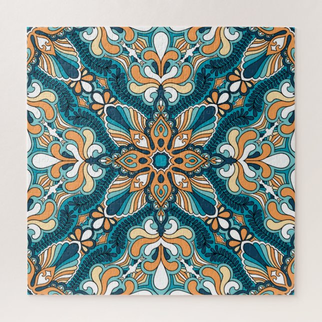 Quebra-cabeça Vintage paisley kerhead: impressão oriental. (Vertical)