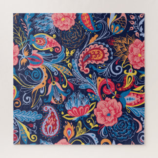 Quebra-cabeça Vintage Paisley Seamless Pattern Design