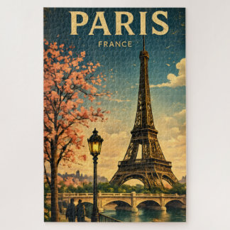 Quebra-cabeça Vintage Paris France Travel Poster Jigsaw