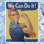 Quebra-cabeça Vintage Patriotic Rosie, o Ribeirão, podemos fazê-<br><div class="desc">Design de ilustração patriotismo com uma dama que desde então se tornou conhecida como Rosie,  o Ribeirão. "Nós podemos fazer isso!" é um poster de guerra americano da Segunda Guerra Mundial apresentando uma imagem inspiradora para impulsionar a moral trabalhadora feminina.</div>