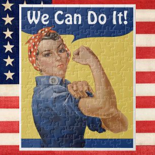 Quebra-cabeça Vintage Patriotic Rosie, o Ribeirão, podemos fazê-