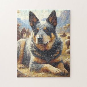 Quebra-cabeça Vintage, pintor australiano de bovinos
