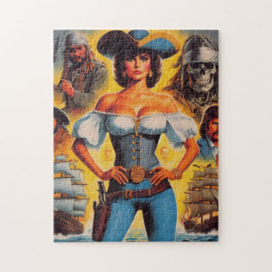 Quebra-cabeça Vintage Pirate Woman