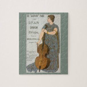 Quebra-cabeça Vintage Product Label, Star Cough Drops with Cello