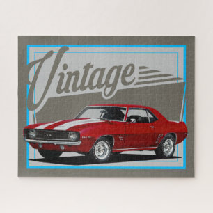 Quebra-cabeça Vintage Red Camaro