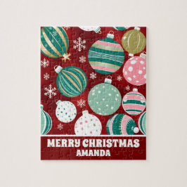 Quebra-cabeça Vintage Retro Enfeites de natal Flocos de Neve Cri