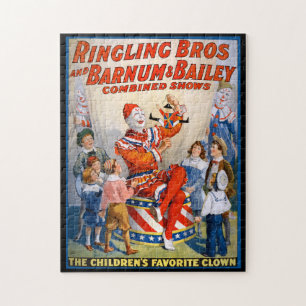 Quebra-cabeça Vintage Ringling Bros - Barnum & Bailey ClowShow
