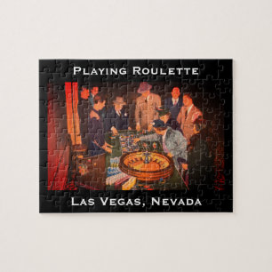 Quebra-cabeça Vintage Roulette Scene, Las Vegas, Nevada