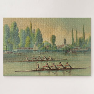 Quebra-cabeça Vintage Rowers Crew Race Boat Race Canvas